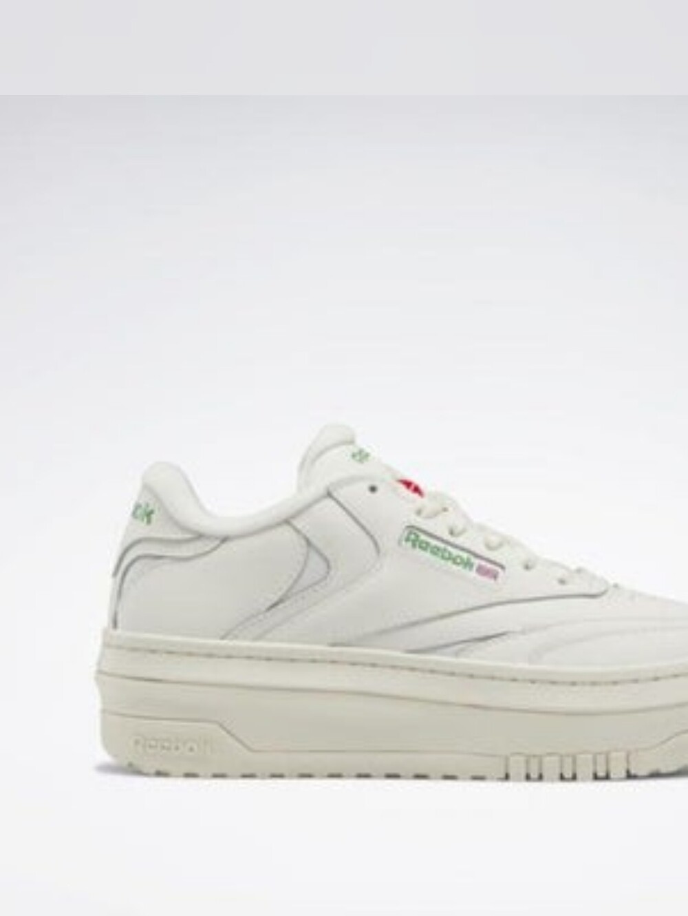 Reebok Club C Extra Chunky Women's White Platform Leather Sneaker Size 8 GUC